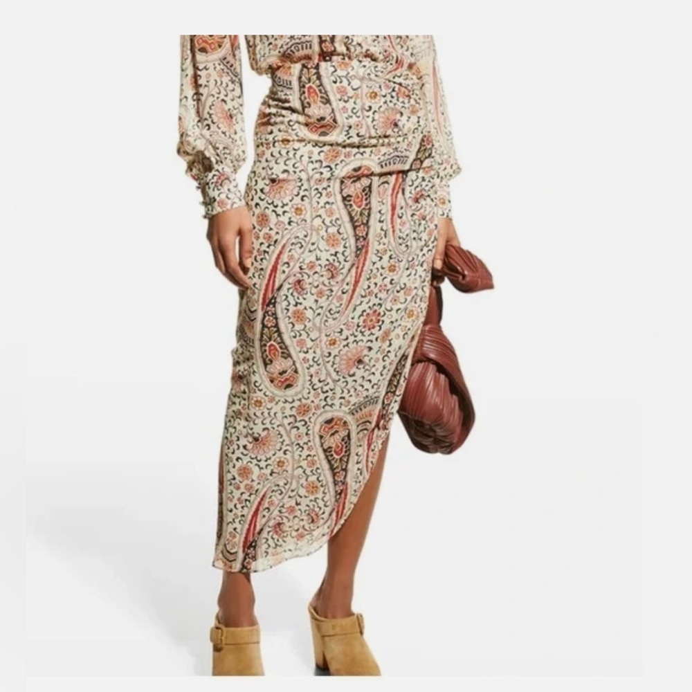 VERONICA BEARD
Herst Asymmetrical Paisley Silk Skirt In Multicolor size 0